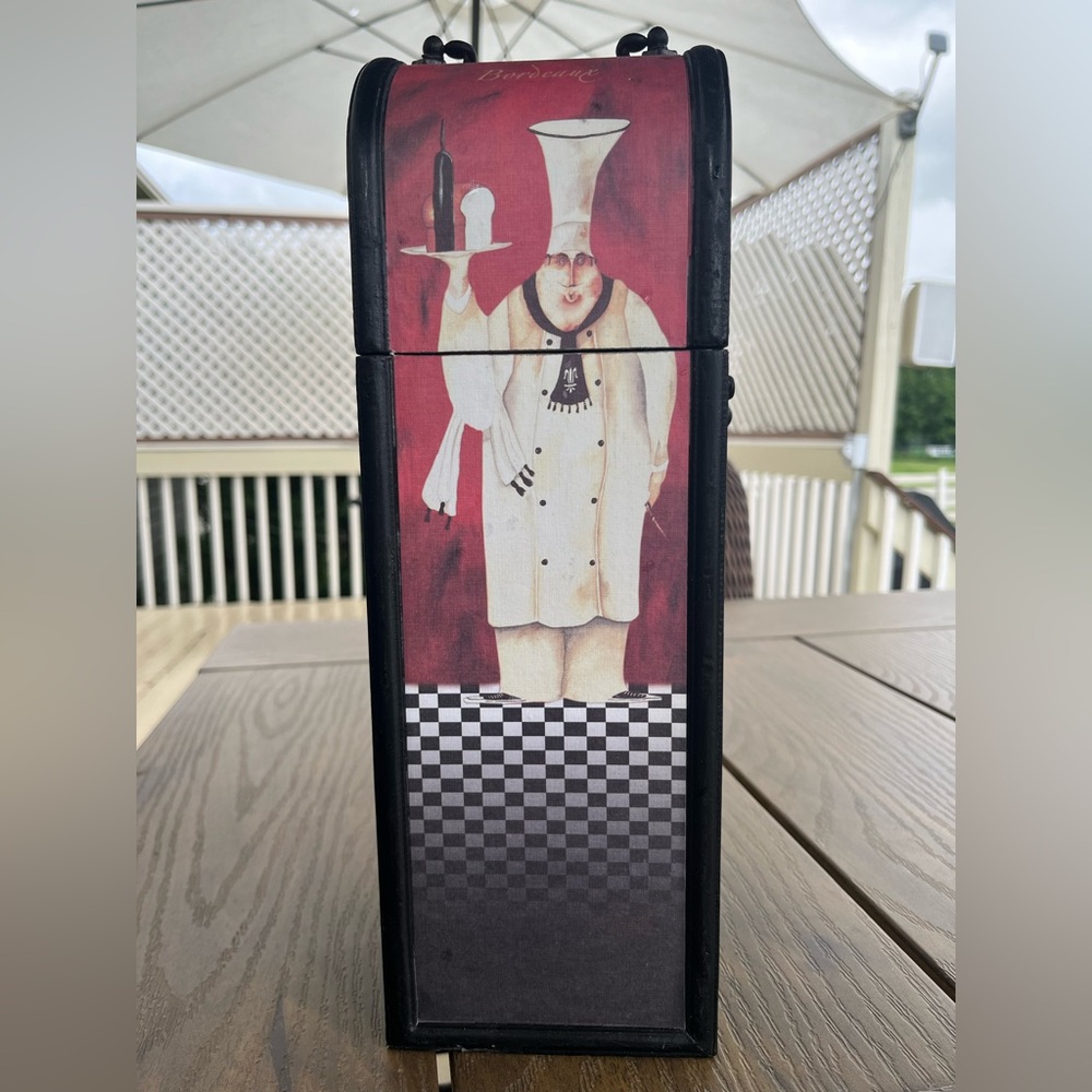 RARE!!!New Jennifer Garant Fat Chef Wine Box “Bordeaux”